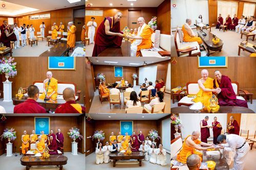 วันอังคารที่ 24 มีนาคม พ.ศ.2569  หลวงพ่อทัตตชีโว รองเจ้าอาวาส วัดพระธรรมกาย ต้อนรับปฏิสันถารคณะลามะจากทิเบต