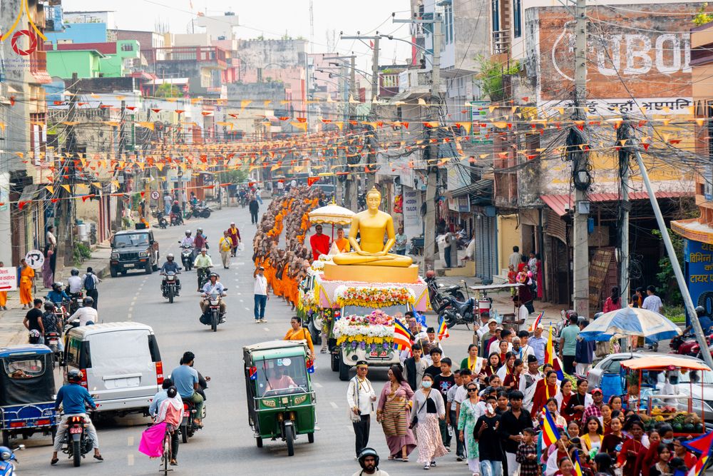 ภาพ No.317053:วันเสาร์ที่ 28 มีนาคม พ.ศ.2569 ธรรมยาตราจาริก ณ ซุ้มประตูลุมพินีเกต(Lumbini Gate) ประเทศเนปาล