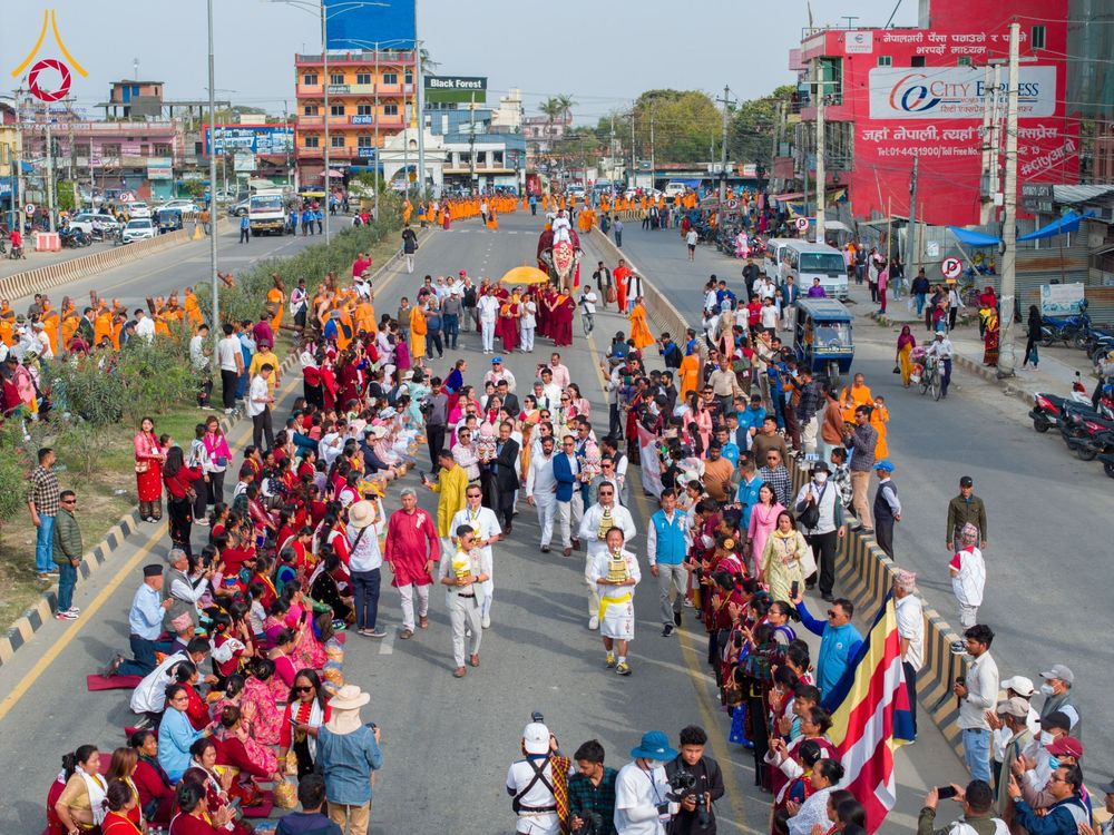 ภาพ No.132037:พิธีต้อนรับ พระ-สามเณร ธรรมยาตรา ในโครงการบรรพชา 1,250 รูป ณ แดนประสูติ สวนลุมพินี ประเทศเนปาล วันที่ 16-17 มีนาคม พ.ศ. 2567