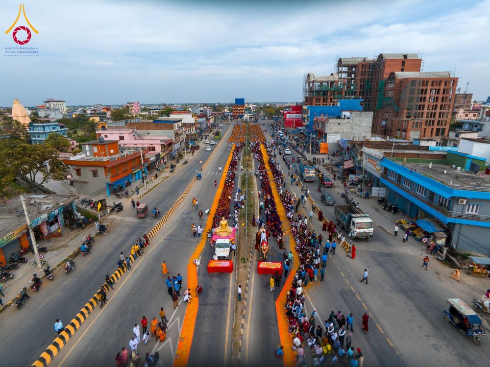 ภาพ No.132047:พิธีต้อนรับ พระ-สามเณร ธรรมยาตรา ในโครงการบรรพชา 1,250 รูป ณ แดนประสูติ สวนลุมพินี ประเทศเนปาล วันที่ 16-17 มีนาคม พ.ศ. 2567