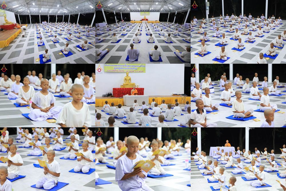 ภาพ No.319918:วันที่ 1 เมษายน พ.ศ.2569 นาคน้อยว่าที่สามเณรธรมทายาท จำนวน 98 คน  ร่วมกันสวดมนต์ทำวัตรเย็นและนั่งสมาธิ ณ ศูนย์ปฏิบัติธรรมบุรีรัมย์ จ.บุรีรัมย์