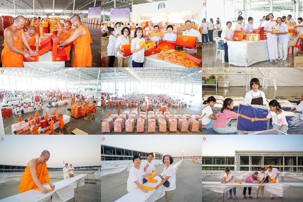 ภาพ No.321156:วันที่ 10-11 เมษายน พ.ศ.2569 การเตรียมกล่องไทยธรรม และการติดผ้ารับประเคน เพื่องานถวายมหาสังฆทาน 40,000 กว่าวัดทั่วประเทศ วันคุ้มครองโลก 22 เมษายน พ.ศ.2569 วัดพระธรรมกาย