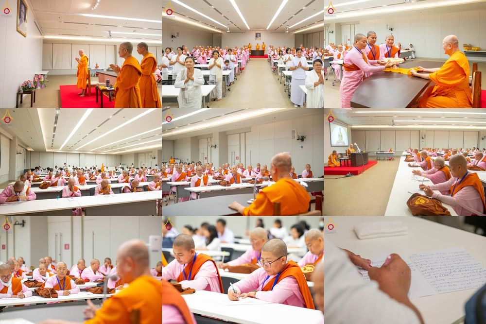 ภาพ No.325335:วันที่ 24 เมษายน พ.ศ.2569  หลวงพ่อทัตตชีโว รองเจ้าอาวาสวัดพระธรรมกาย ถวายการต้อนรับและปฏิสันถารคณะแม่ชีชาวเมียนมา