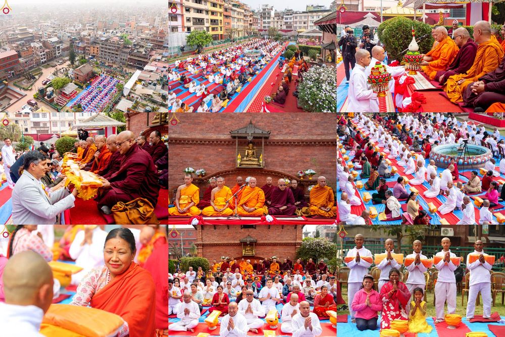 ภาพ No.313388:วันพฤหัสบดีที่ 12 มีนาคม พ.ศ. 2569 พิธีมอบบาตรและผ้าไตรในโครงการบรรพชาสามเณร 500 รูป  ณ นาคบาฮาล (Nagbahal) ประเทศเนปาล