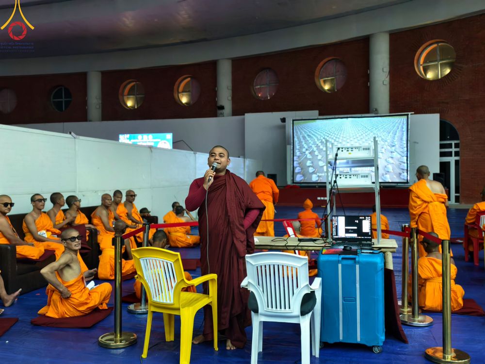 ภาพ No.315279:​วันอาทิตย์ที่ 22 มีนาคม พ.ศ.2569 สามเณรธรรมทายาทเนปาล 500 รูป ฟังธรรม สวดมนต์ ปฏิบัติธรรมร่วมกัน  ณ International Assembly and Meditation Hall Lumbini