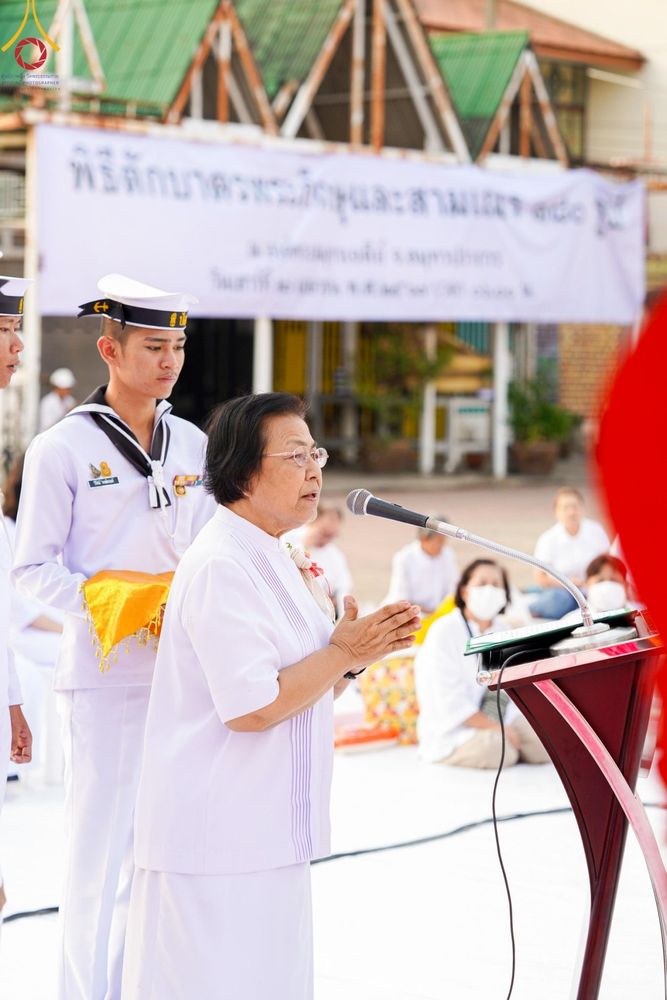 ภาพ No.58092:พิธีตักบาตรพระภิกษุและสามเณร 180 รูป ณ ลานองค์พระสมุทรเจดีย์ จ.สมุทรปราการ วันเสาร์ที่ 27 เมษายน พ.ศ. 2567