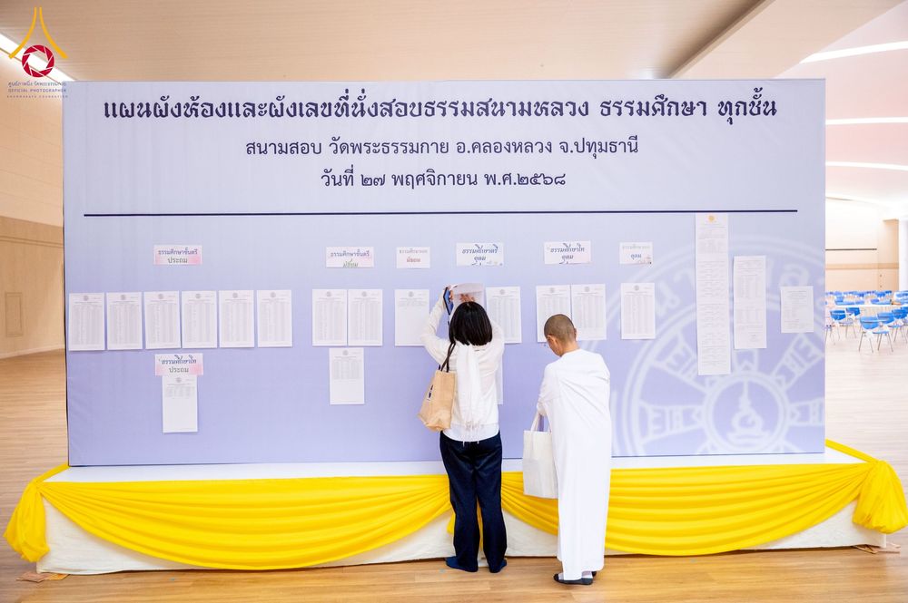 ภาพ No.273737:วันที่ 27 พฤศจิกายน พ.ศ. 2568 สอบธรรมสนามหลวง ธรรมศึกษา ทุกชั้น สนามสอบ วัดพระธรรมกาย จ.ปทุมธานี