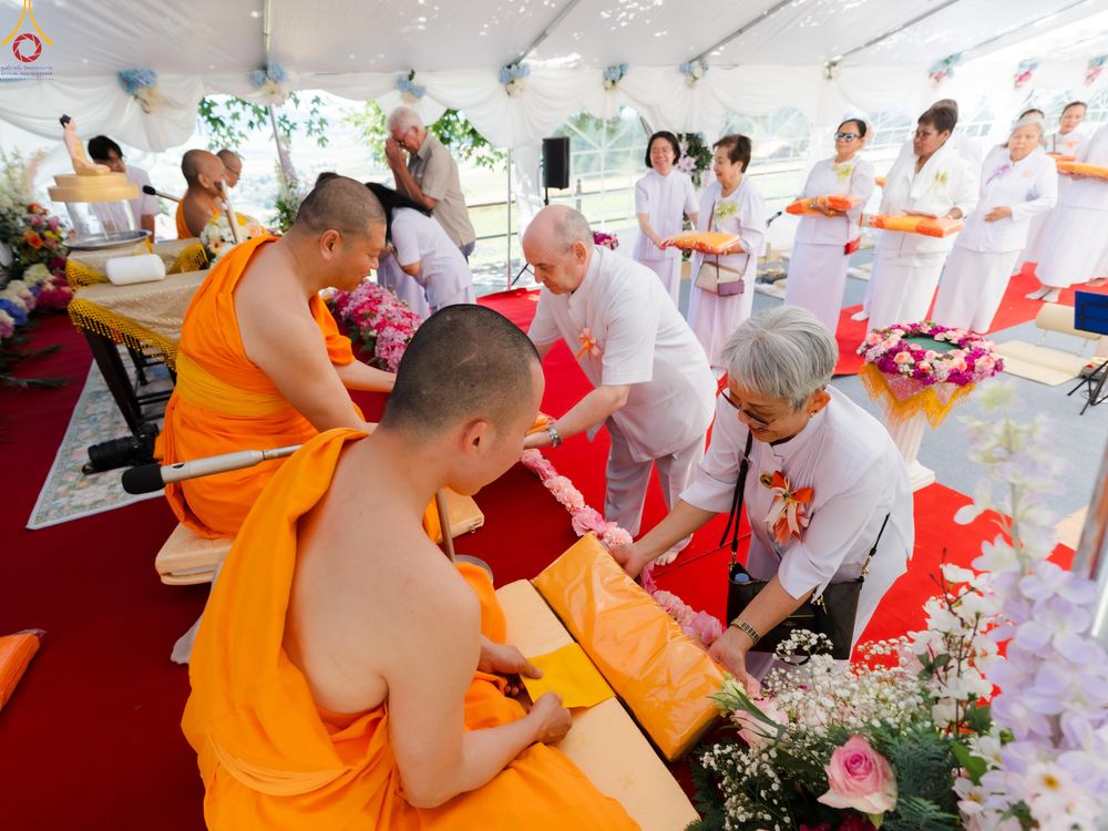 ภาพ No.286140:วันที่ 13 กรกฎาคม พ.ศ. 2568  พิธีทอดผ้าป่าฉลอง 13 ปี  วัดพระธรรมกายสวิตเซอร์แลนด์