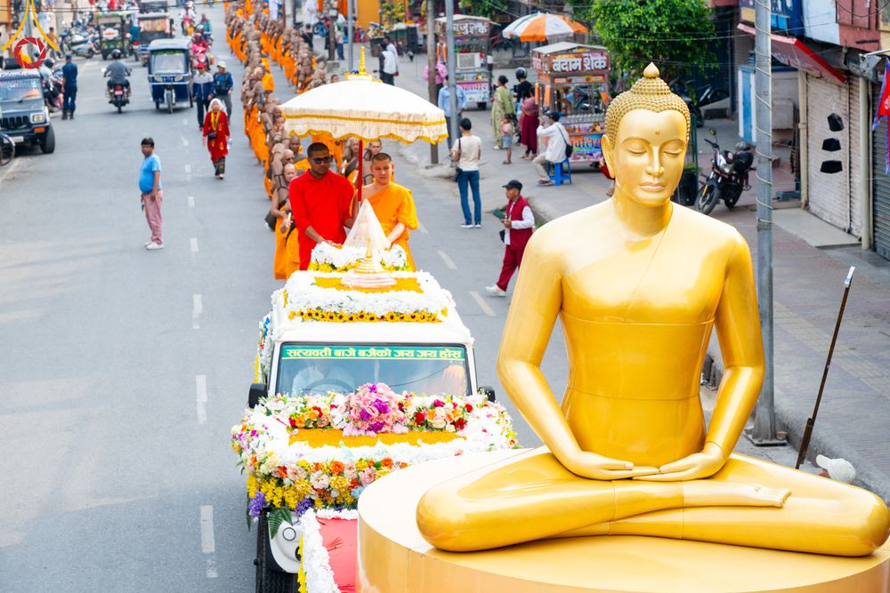 ภาพ No.317038:วันเสาร์ที่ 28 มีนาคม พ.ศ.2569 ธรรมยาตราจาริก ณ ซุ้มประตูลุมพินีเกต(Lumbini Gate) ประเทศเนปาล