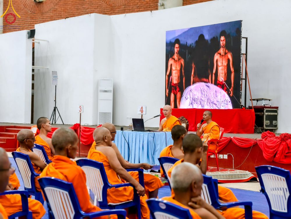 ภาพ No.315227:​วันอาทิตย์ที่ 22 มีนาคม พ.ศ.2569 สามเณรธรรมทายาทเนปาล 500 รูป ฟังธรรม สวดมนต์ ปฏิบัติธรรมร่วมกัน  ณ International Assembly and Meditation Hall Lumbini