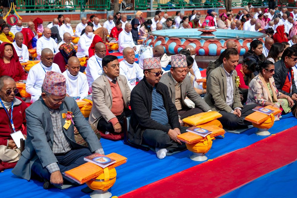 ภาพ No.129784:พิธีตัดปอยผมและแห่นาคธรรมทายาท ในโครงการบรรพชา 1,250 รูป ณ แดนประสูติ สวนลุมพินี ประเทศเนปาล วันที่ 2 มีนาคม พ.ศ. 2567