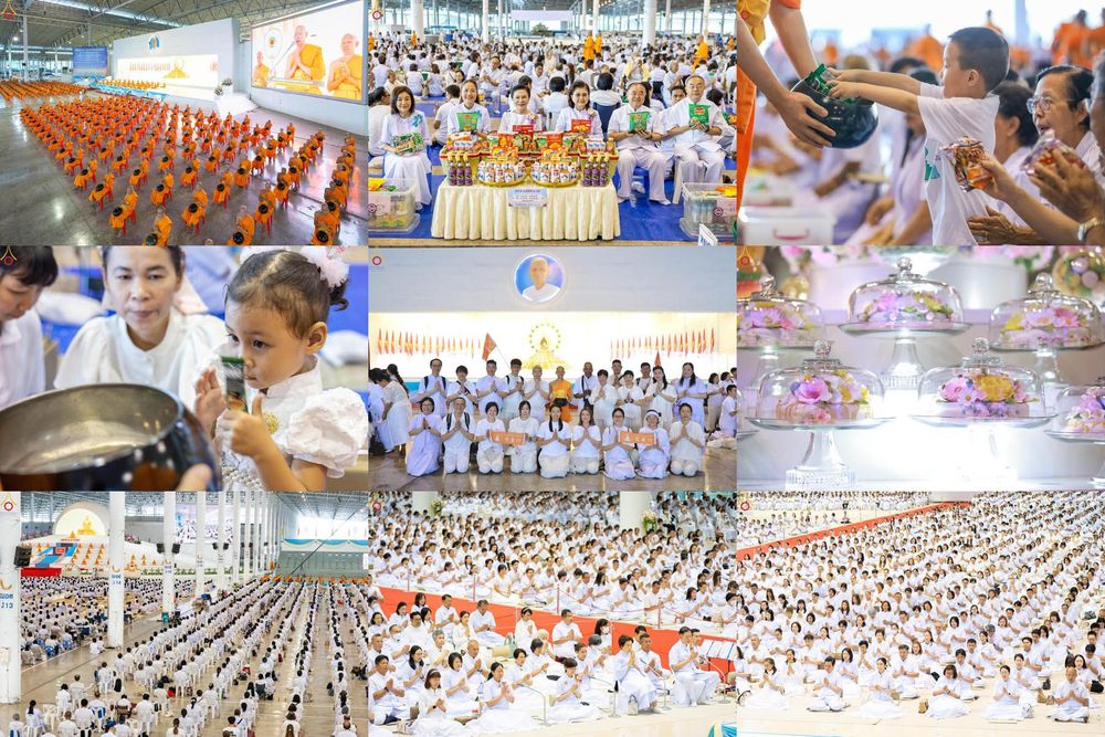 ภาพ No.311275:วันอาทิตย์ต้นเดือนที่ 1 มีนาคม พ.ศ.2569 พิธีตักบาตร และ พิธีบูชาข้าวพระ ณ สภาธรรมกายสากล วัดพระธรรมกาย