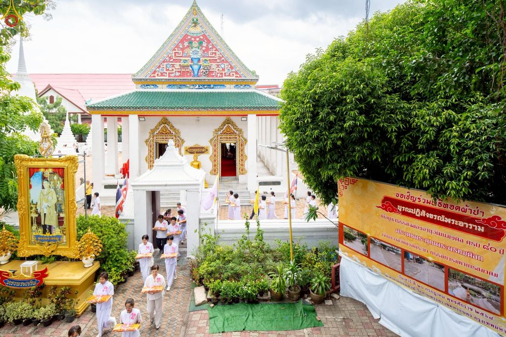 ภาพ No.234958:วันเสาร์ที่ 26 กรกฎาคม พ.ศ. 2568 พิธีทอดผ้าป่าบูรณปฏิสังขรณ์ วัดสามพระยาวรวิหาร ณ ศาลาอบรมสงฆ์ วัดสามพระยาวรวิหาร เขตพระนคร กรุงเทพมหานครฯ