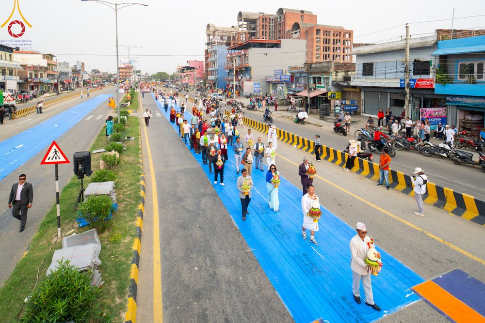 ภาพ No.317063:วันเสาร์ที่ 28 มีนาคม พ.ศ.2569 ธรรมยาตราจาริก ณ ซุ้มประตูลุมพินีเกต(Lumbini Gate) ประเทศเนปาล