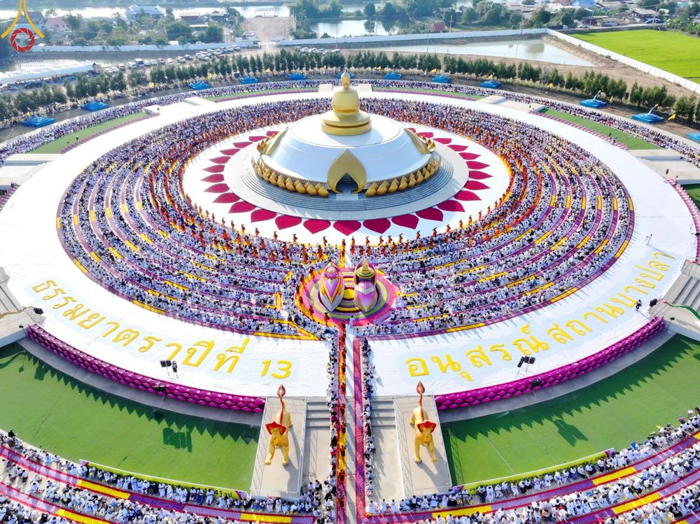 ภาพ No.198167:พิธีต้อนรับพระธรรมยาตรา ณ อนุสรณ์สถานลำดับที่ 5 สถานที่เผยแผ่วิชชาธรรมกายครั้งแรก อนุสรณ์สถานบางปลา วัดบางปลา อำเภอบางเลน จังหวัดนครปฐม ในโครงการธรรมยาตรา กตัญญูบูชา มหาปูชนียาจารย์ พระมงคลเทพมุนี(สด จนฺทสโร) พระผู้ปราบมาร ปีที่ 13 วัน 19 มกราคม พ.ศ.2568