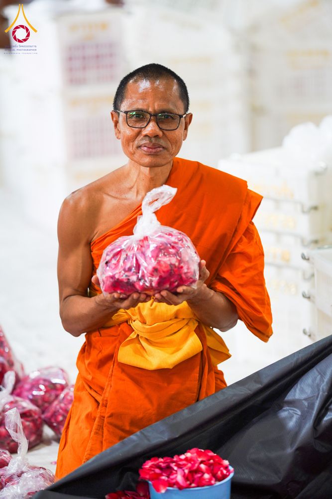 ภาพ No.279503:วันที่ 19-26 ธันวาคม พ.ศ. 2568 และ วันที่ 1 มกราคม พ.ศ.2569 รับบุญปลิดกลีบดอกไม้ เพื่อโปรยต้อนรับพระธรรมยาตรา