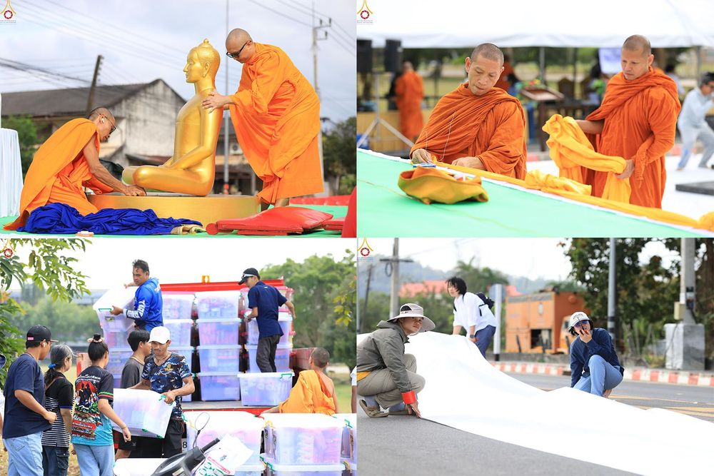 ภาพ No.280834:วันที่ 27 ธันวาคม พ.ศ.2568 คณะสงฆ์และเจ้าหน้าที่ทุกสังกัด ช่วยกันเตรียมงานตักบาตรพระ 1,000 รูป จ.สตูล