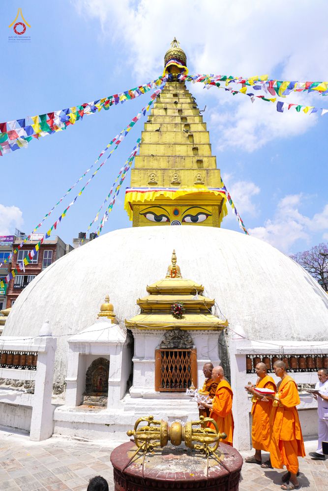 ภาพ No.81007:วัดพระธรรมกายน้อมถวายพระบรมสารีริกธาตุ เพื่อประดิษฐานเจดีย์จารุมตี เมืองกาฐมาณฑุ เนปาล  วันเสาร์ที่ 6 พฤษภาคม พ. ศ. 2566