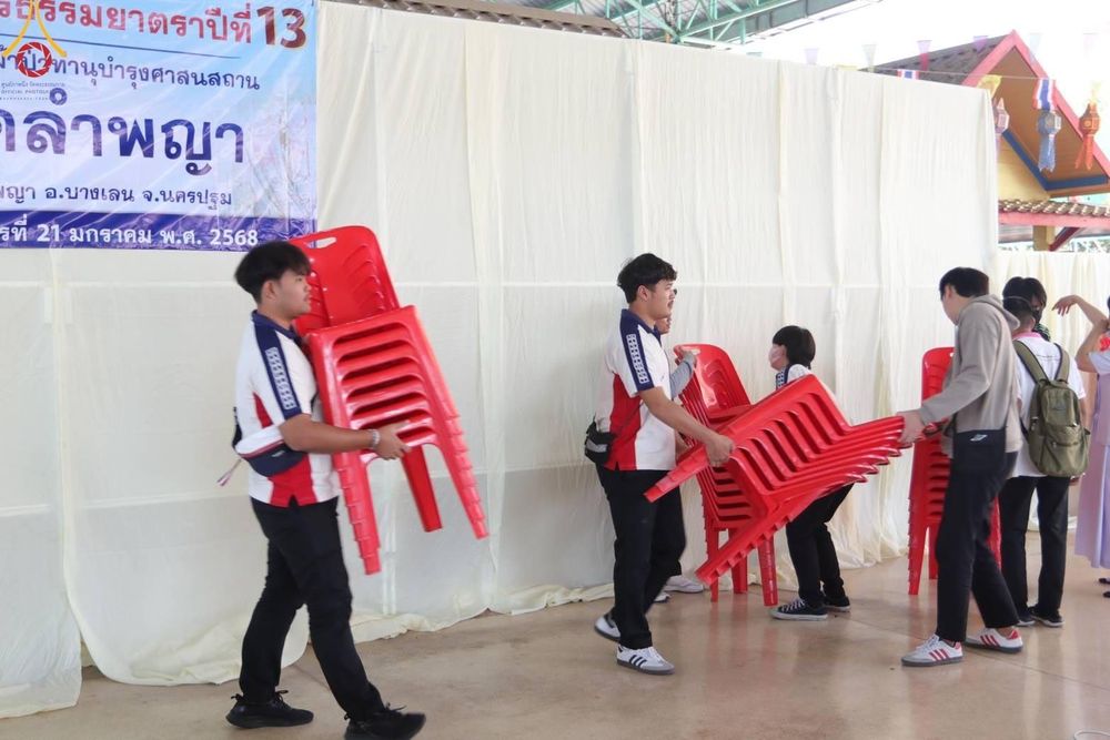 ภาพ No.199309:พิธีทอดผ้าป่าทำนุบำรุงศาสนสถาน ณ วัดลำพญา ตำบลลำพญา อำเภอบางเลน จังหวัดนครปฐม ในโครงการธรรมยาตรา กตัญญูบูชา มหาปูชนียาจารย์ พระมงคลเทพมุนี(สด จนฺทสโร) พระผู้ปราบมาร อนุสรณ์สถาน 7 แห่ง ปีที่ 13 วันที่ 21 มกราคม พ.ศ. 2568