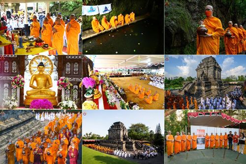 ประมวลภาพพิธีอัญเชิญน้ำศักดิ์สิทธิ์ จาก Umbul Jumprit Temanggung ไปยังวัดเมินดุต