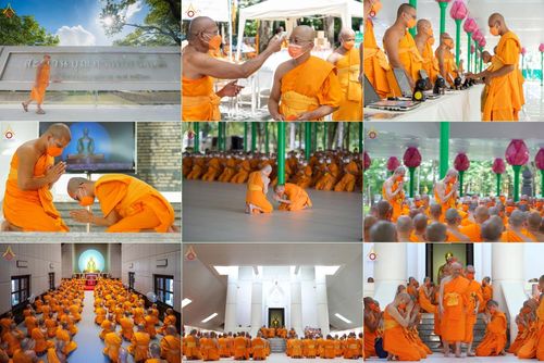 ประมวลภาพพิธีอธิษฐานพรรษาของคณะสงฆ์ วัดพระธรรมกาย ปีพุทธศักราช 2565
