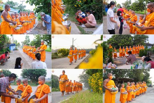 ประมวลภาพสามเณรออกบิณฑบาตร โครงการบรรพชาสามเณรฟื้นฟูพระพุทธศาสนาทั่วไทย ณ ศูนย์อบรมเยาวชนนครปฐม
