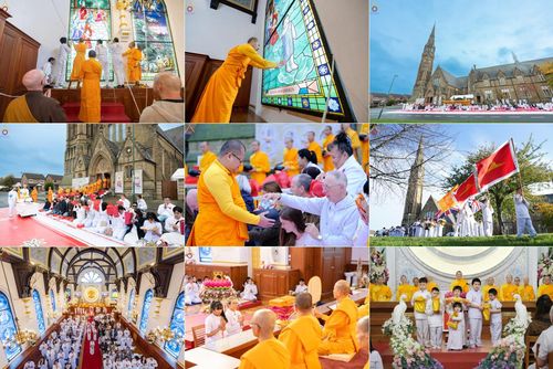 ประมวลภาพพิธีทอดกฐิน ณ วัดพระธรรมกายนิวคาสเซิล ประเทศอังกฤษ  (วันที่ 30 ตุลาคม พ.ศ. 2565)