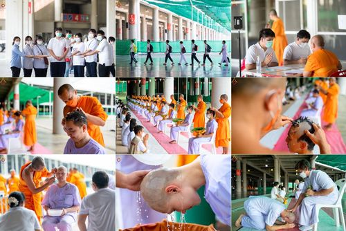 ประมวลภาพพิธีปลงผม ในโครงการบรรพชาอุปสมบทหมู่ ภาคฤดูฝน 2565