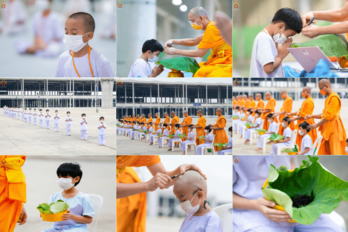 ภาพ No.43948:ประมวลภาพพิธีปลงผม โครงการบรรพชาสามเณรฟื้นฟูพระพุทธศาสนาทั่วไทย ณ ศูนย์อบรมวัดพระธรรมกาย