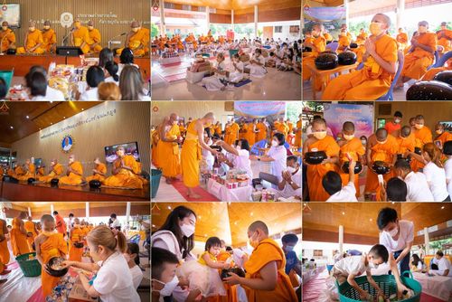 ประมวลภาพพิธีตักบาตรสรงน้ำพระ โครงการบรรพชาสามเณรฟื้นฟูพระพุทธศาสนาทั่วไทย ณ ศูนย์อบรมเยาวชนบางปะหัน