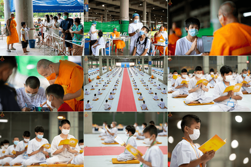 ภาพ No.43779:ประมวลภาพการเข้าโครงการบรรพชาสามเณรฟื้นฟูพระพุทธศาสนาทั่วไทย พ.ศ. 2565 วันแรก ณ ศูนย์อบรมวัดพระธรรมกาย