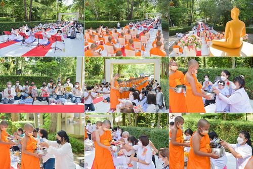 ประมวลภาพพิธีตักบาตร โครงการบรรพชาสามเณรฟื้นฟูพระพุทธศาสนาทั่วไทย ณ ณ ธุดงคสถานจันทปุระ
