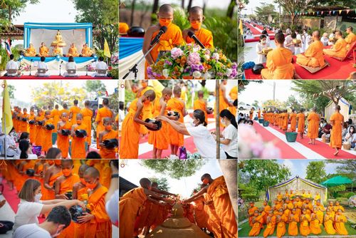 ประมวลภาพพิธีตักบาตรสามเณรใหม่ โครงการบรรพชาสามเณรฟื้นฟูพระพุทธศาสนาทั่วไทย ณ ศูนย์ปฏิบัติธรรมพระนครศรีอยุธยา