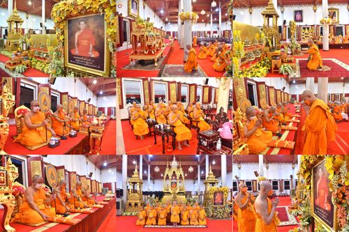 ประมวลภาพพิธีบำเพ็ญกุศลสวดพระอภิธรรมศพอุทิศถวายพระเดชพระคุณพระเทพวรเวที (บุญศรี ปุญฺญสิริ ป.ธ.4) 