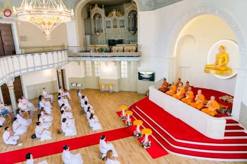 ภาพ No.82840:พิธีทอดผ้าป่าฉลองวัดพระธรรมกายนอร์ธสวีเดน  ในโอกาสสถาปนาครบรอบ 7 ปี  และพิธีวางแผ่นจารึกนามมงคล หน้าต่างบานทรัพย์ วันอาทิตย์ที่ 18 มิถุนายน พ.ศ.2566 ณ วัดพระธรรมกายนอร์ธสวีเดน ประเทศสวีเดน