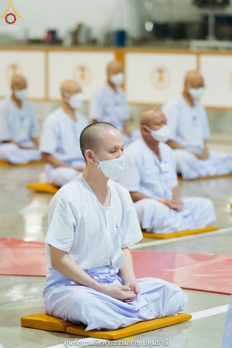 ภาพ No.39855:พิธีตัดปอยผม ปลงผม ขอขมารับผ้าไตรและพิธีบรรพชา ในโครงการอุปสมบท บูชาธรรมมหาปูชนียาจารย์ ประจำปี 2564 ชุดที่ 7