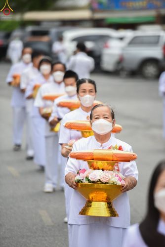 ภาพ No.48019:ประมวลภาพพิธีเวียนประทักษิณ และบรรพชาอุปสมบท รุ่นเข้าพรรษา ปี 2565