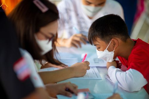 ภาพ No.43786:ประมวลภาพการเข้าโครงการบรรพชาสามเณรฟื้นฟูพระพุทธศาสนาทั่วไทย พ.ศ. 2565 วันแรก ณ ศูนย์อบรมวัดพระธรรมกาย