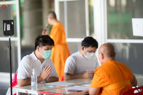 ภาพ No.47303:ประมวลภาพพิธีปลงผม ในโครงการบรรพชาอุปสมบทหมู่ ภาคฤดูฝน 2565