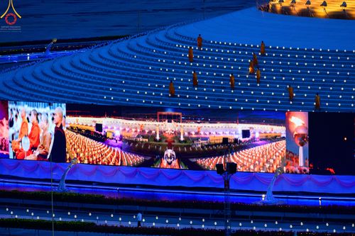 ภาพ No.49102:ประมวลภาพพิธีจุดประทีป  ในวันสมาธิโลก (วันเสาร์ที่ 6 สิงหาคม พ.ศ. 2565)