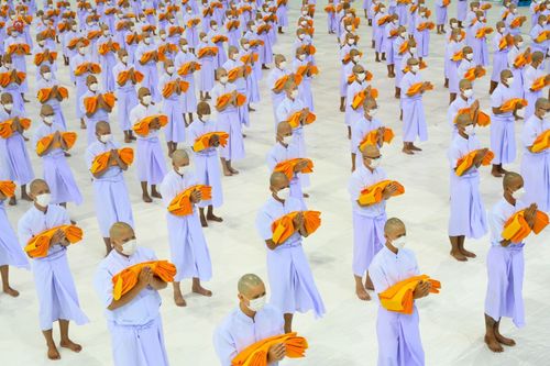 ภาพ No.44302:ประมวลภาพพิธีบรรพชา และพิธีถวายบาตร โครงการบวชภาคฤดูร้อน พ.ศ. 2565