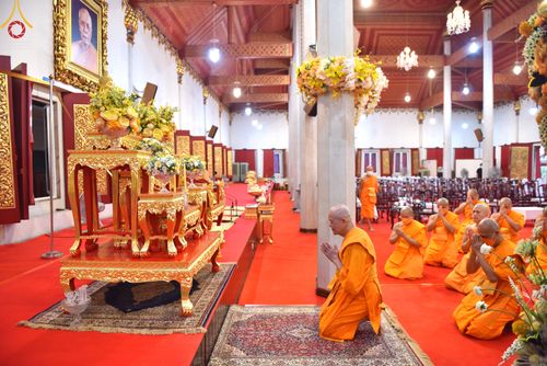 ภาพ No.49667:ประมวลภาพพิธีบำเพ็ญกุศลสวดพระอภิธรรมศพอุทิศถวายพระเดชพระคุณพระเทพวรเวที (บุญศรี ปุญฺญสิริ ป.ธ.4) 
