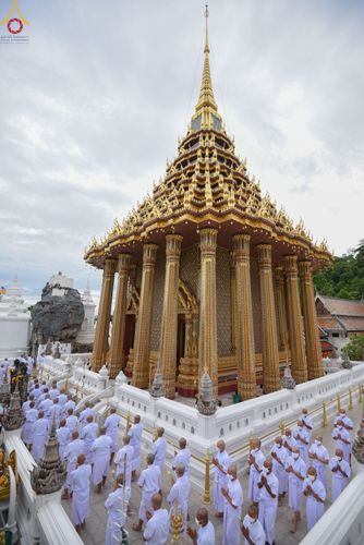 ภาพ No.48026:ประมวลภาพพิธีเวียนประทักษิณ และบรรพชาอุปสมบท รุ่นเข้าพรรษา ปี 2565