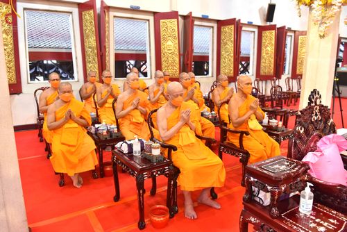 ภาพ No.49672:ประมวลภาพพิธีบำเพ็ญกุศลสวดพระอภิธรรมศพอุทิศถวายพระเดชพระคุณพระเทพวรเวที (บุญศรี ปุญฺญสิริ ป.ธ.4) 