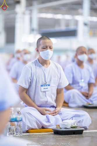 ภาพ No.40000:พิธีตัดปอยผม ปลงผม ขอขมารับผ้าไตรและพิธีบรรพชา ในโครงการอุปสมบท บูชาธรรมมหาปูชนียาจารย์ ประจำปี 2564 ชุดที่ 8