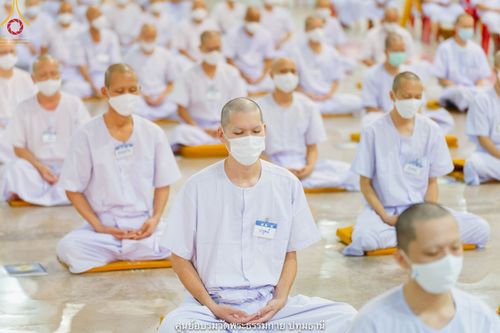 ภาพ No.39862:พิธีตัดปอยผม ปลงผม ขอขมารับผ้าไตรและพิธีบรรพชา ในโครงการอุปสมบท บูชาธรรมมหาปูชนียาจารย์ ประจำปี 2564 ชุดที่ 7