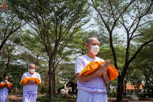 ภาพ No.43668:เมืองโบราณ ร่วมกับกองนครหลวง 6 จัดพิธีบรรพชาถวายเป็นพุทธบูชา