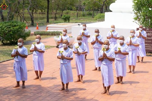 ภาพ No.43672:เมืองโบราณ ร่วมกับกองนครหลวง 6 จัดพิธีบรรพชาถวายเป็นพุทธบูชา