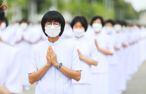 ภาพ No.43214:พิธีอัญเชิญมยุรนาวากาศ บูชาธรรมมหาปูชนียาจารย์ วันพฤหัสบดีที่ 3 กุมภาพันธ์ พ.ศ. 2565