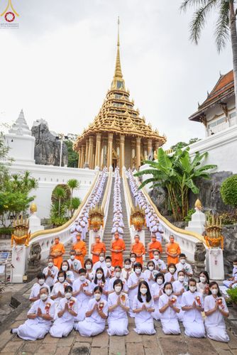 ภาพ No.48034:ประมวลภาพพิธีเวียนประทักษิณ และบรรพชาอุปสมบท รุ่นเข้าพรรษา ปี 2565